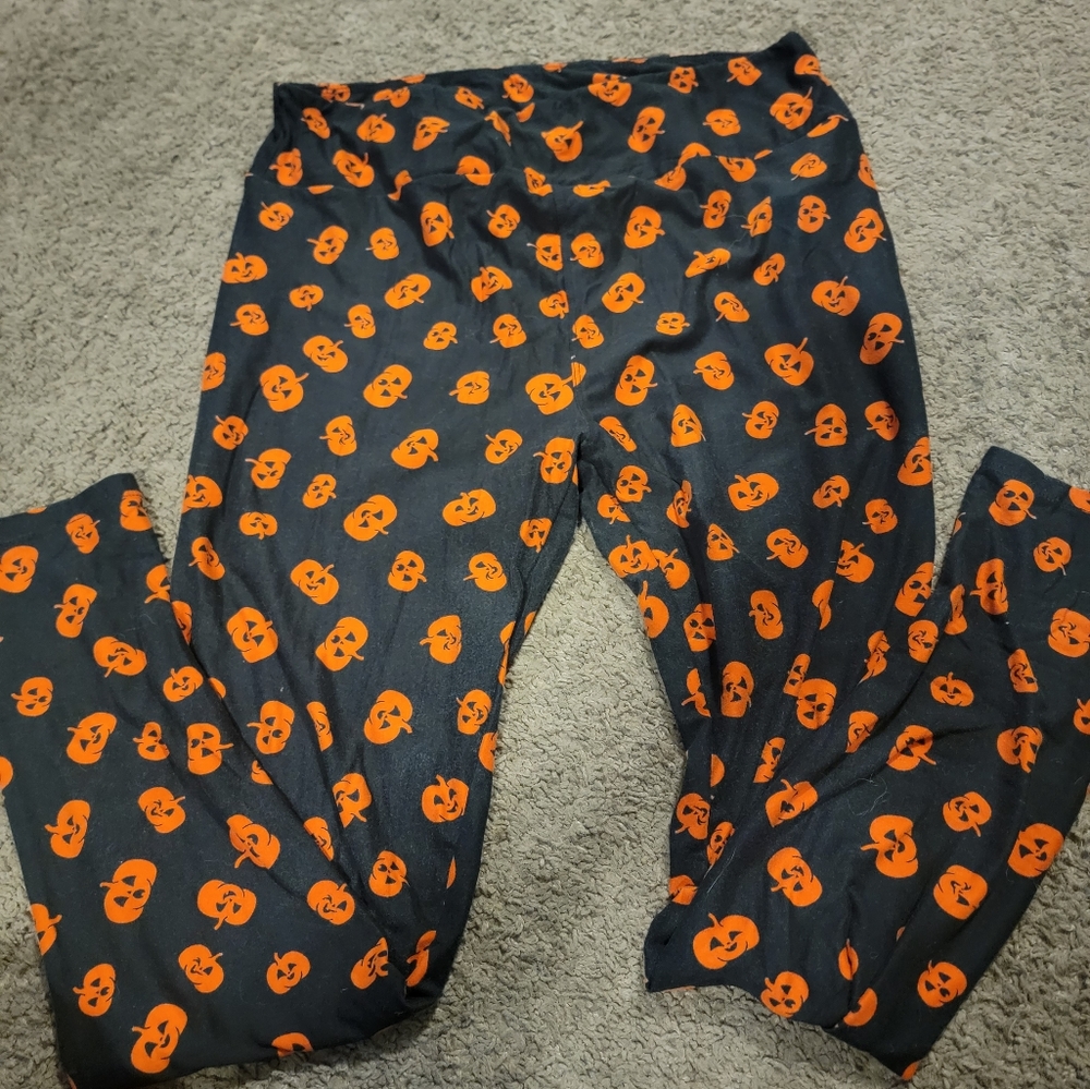 LuLaRoe Pumpkin Halloween leggings size T/C